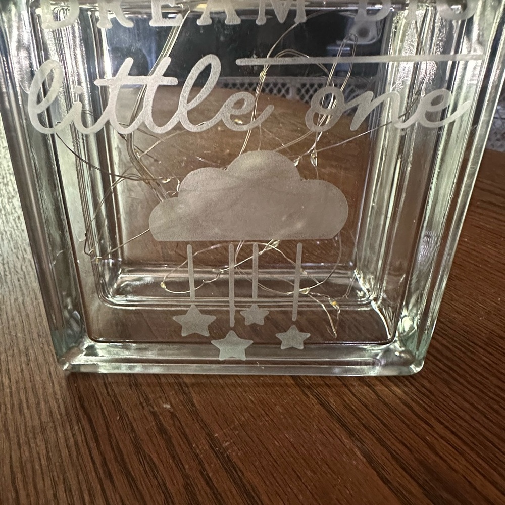 Glass Block etched